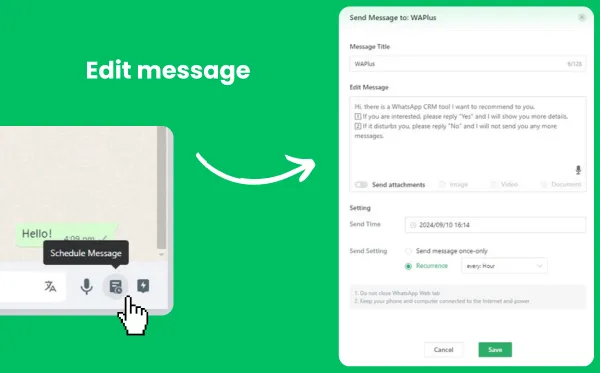 Comment programmer l’envoi de messages sur WhatsApp